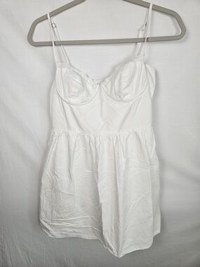 Women’s White Cotton Slip Dress